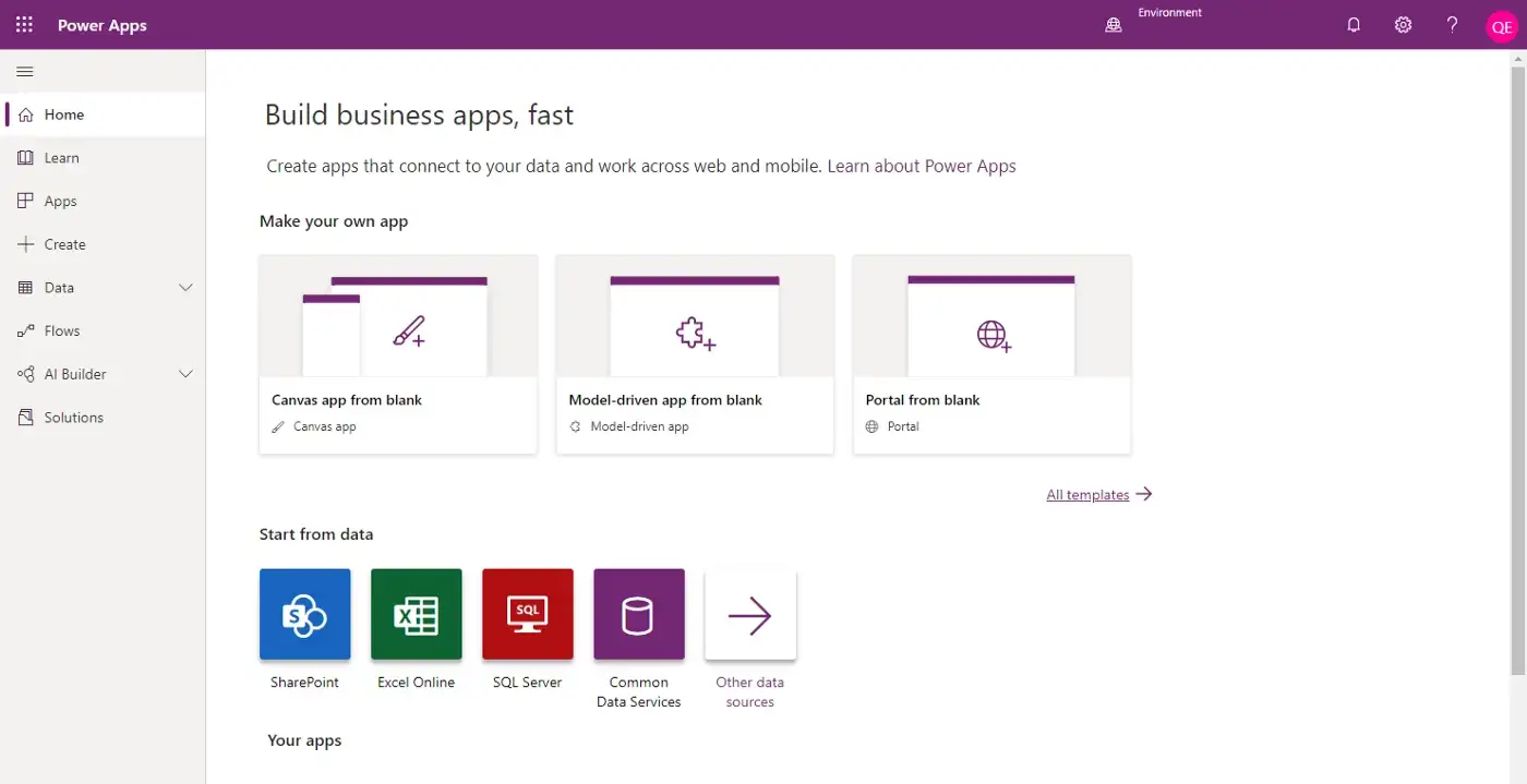 Connect to MS D365FO from PowerApps