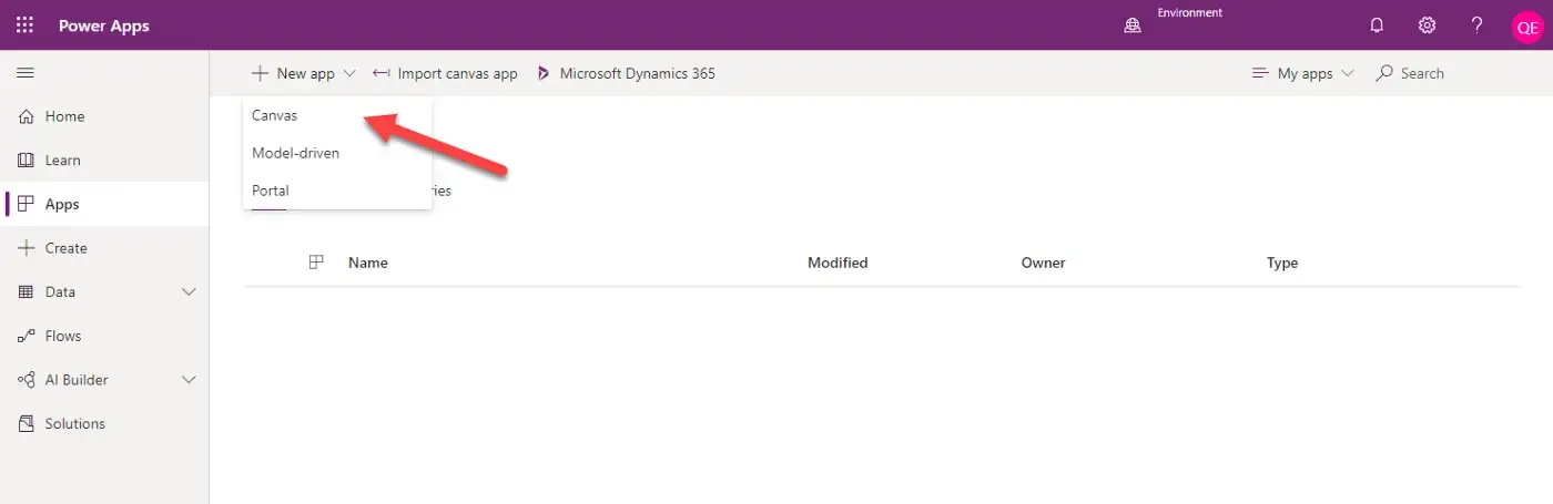 Connect to MS D365FO from PowerApps3