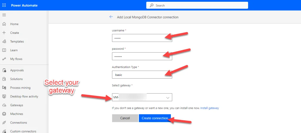 ถ้าตัวเชื่อมต่อของคุณต้องการ Authentication อย่าลืมใส่ข้อมูลให้ครบ และเลือก Gateway ที่ถูกต้องด้วยนะครับ!