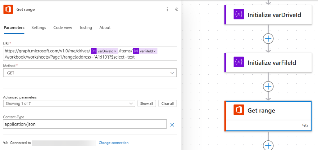 Microsoft Graph จะส่งคืนข้อมูล Excel ในรูปแบบ Nested Array ซึ่งข้อมูลจะถูกจัดเก็บในโครงสร้างซ้อนกัน