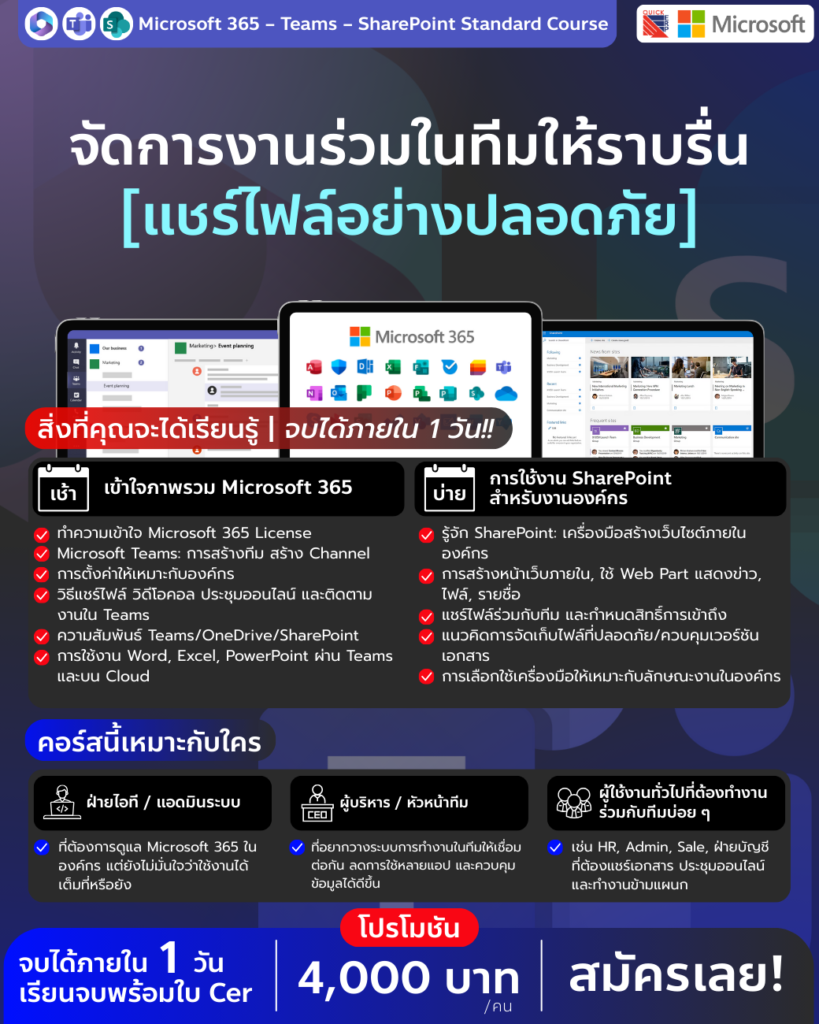 เปลี่ยนการสื่อสาร การจัดเก็บข้อมูล และการทำงานร่วมกันในทีมให้ “เชื่อมโยงกันแบบครบวงจร” ในวันเดียว