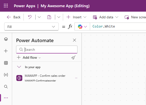 เช่น ผมมี Power Apps อยู่ 1 ตัว และในแอปนั้นผมใช้ Dataverse table เป็นฐานข้อมูล และตัวแอปก็ยังเชื่อมกับ Flow ของ Power Automate อีกด้วย
