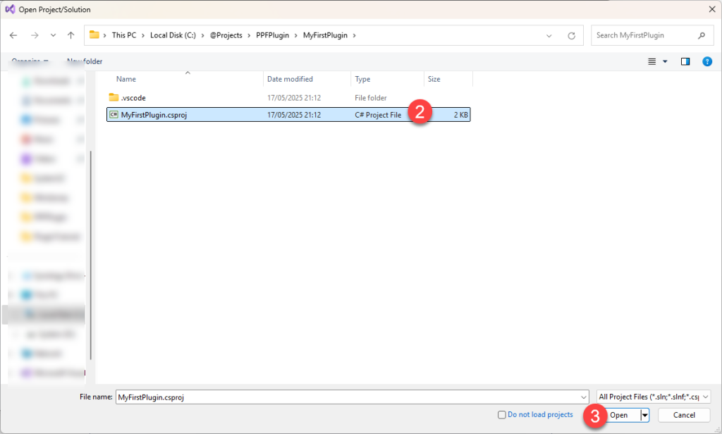 แล้วเปิดไฟล์ .csproj ที่ CLI สร้างขึ้นมา