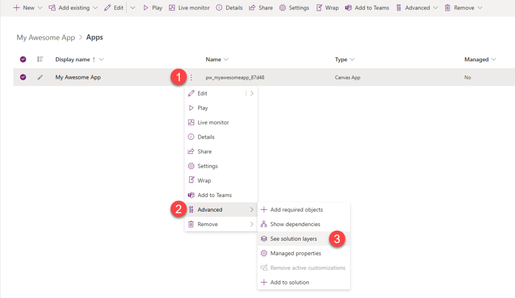 วิธีการดู Solution Layer
