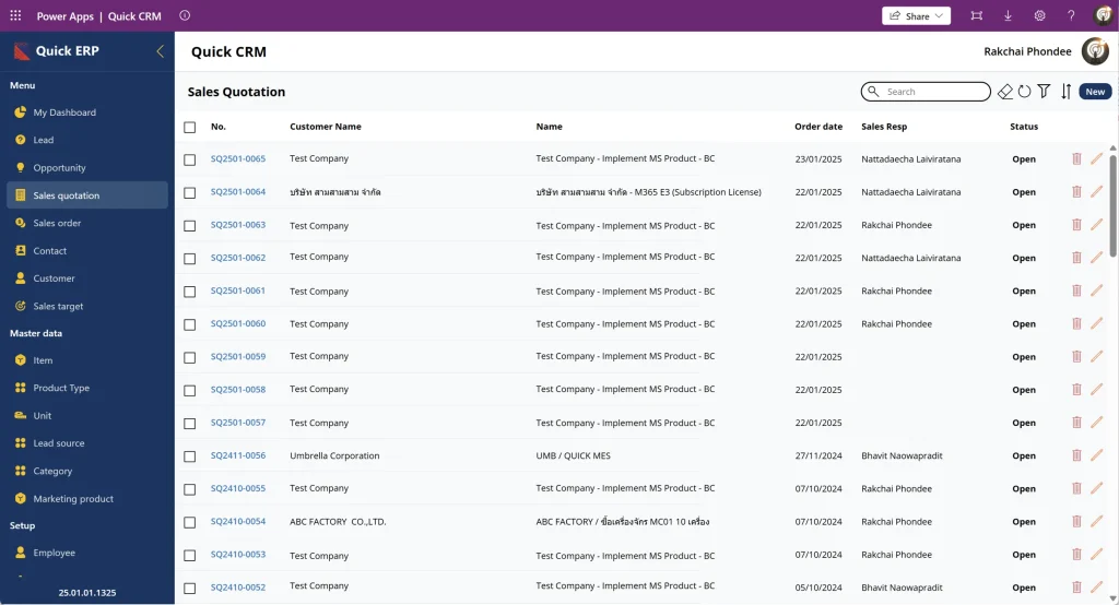 Quick CRM Sales Quotation